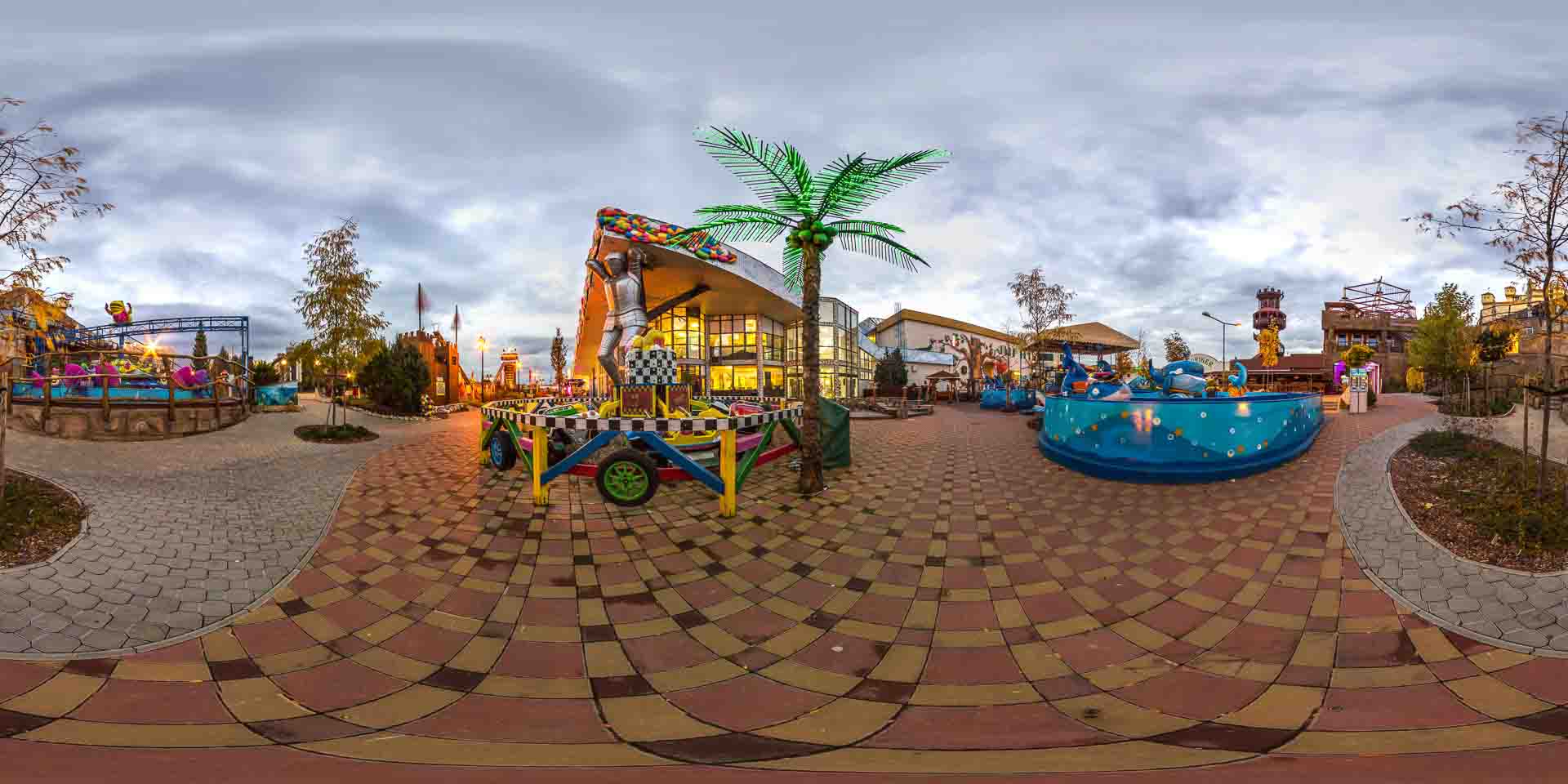 virtual tour 360 foto panoramiche attrazioni parco divertimenti e attrazioni